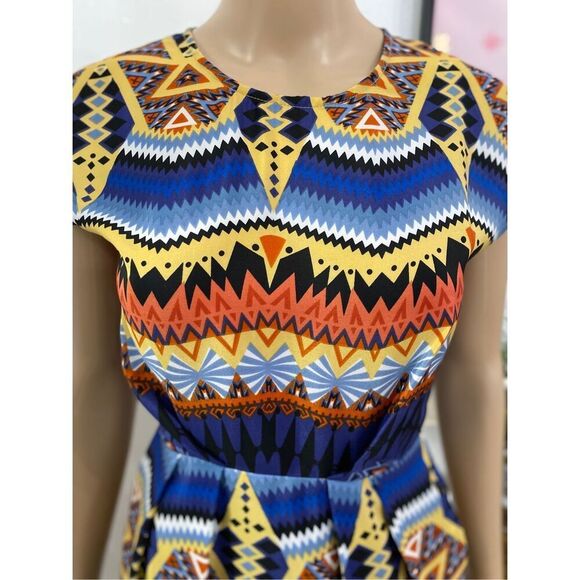 MM Couture by Miss Me Mini Aztec Dress Multi Color Sz XS - Picture 2 of 5